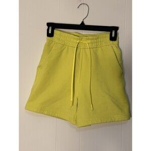 Lululemon Shorts Womens Size 0 Lime Green Fleece Lounge Drawstring Pockets